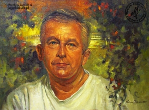 "Mój przyjaciel Bogdan" 
50 cm x 70 cm olej 2023