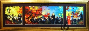 "Tryptyk muzyczny" 180 cm x 60 cm olej 2026